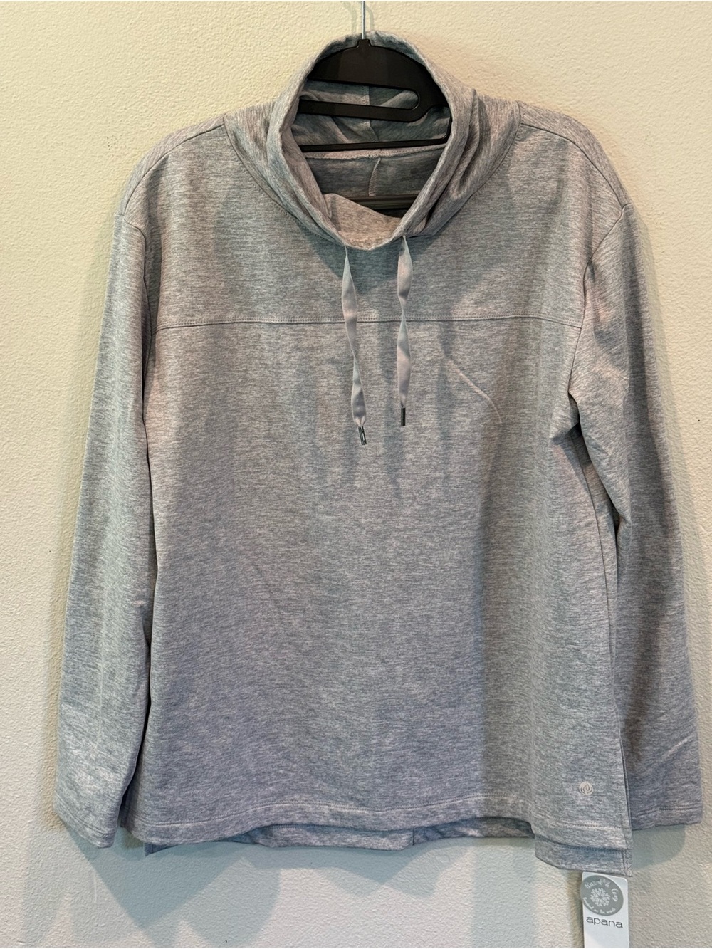 APANA Yoga Lifestyle Light Heather Gray Top NWT Womens Size Large Nordstrom Rack